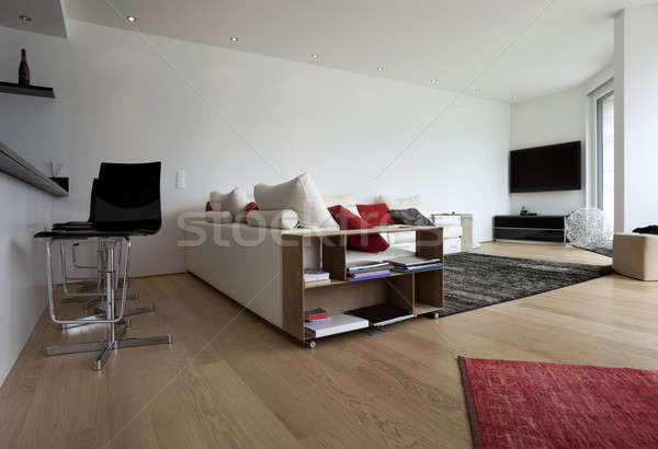 Stok fotoğraf: Livingroom · modern · ev · ev · iç · mimari