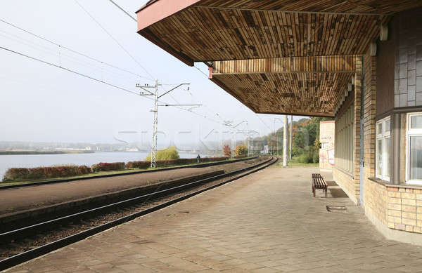 Trenler istasyon eski şehir tren istasyonu Stok fotoğraf © alexandre_zveiger