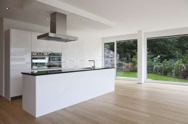 Interior de la cocina moderna cocina casa casa espacio Foto stock © alexandre_zveiger