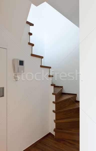 Nuovo interior design appartamento moderno ingresso legno Foto d'archivio © alexandre_zveiger