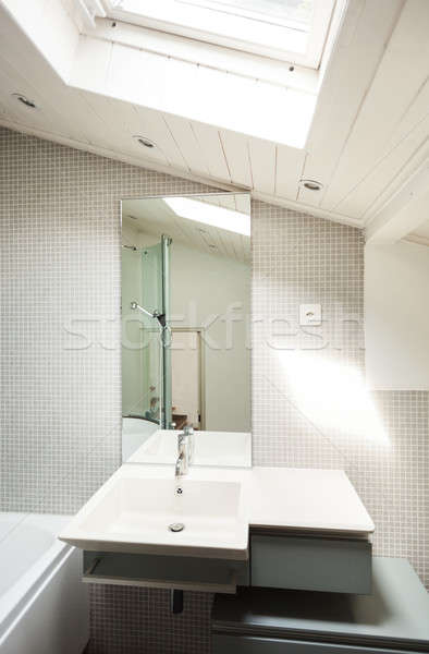 Wnętrza rustykalny domu nowoczesne łazienka starych Zdjęcia stock © alexandre_zveiger