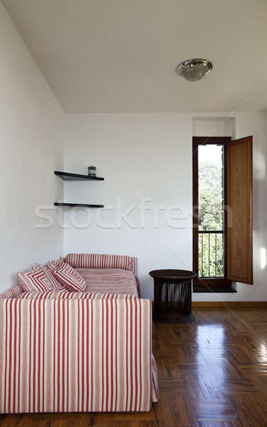 Room interior with red and white stripes couch  Stock photo © alexandre_zveiger