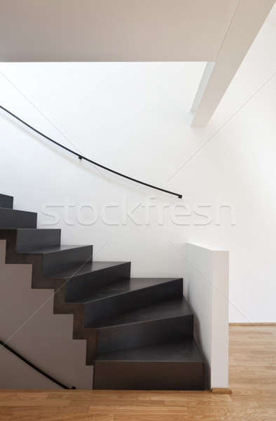 Modern lakás terv padlás építészet lépcsőház Stock fotó © alexandre_zveiger