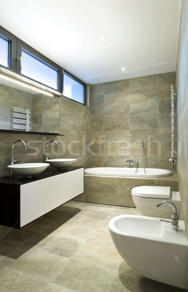 Terv ház bent belső modern fürdőszoba Stock fotó © alexandre_zveiger