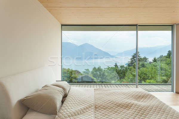 modern architecture, interior, bedroom Stock photo © alexandre_zveiger