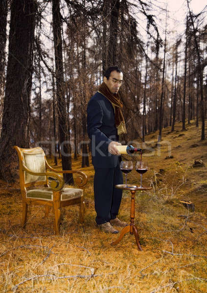 Weird elegante expert wild man dranken Stockfoto © alexandre_zveiger