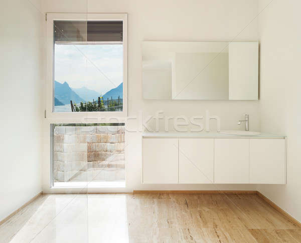 Moderne badkamer mooie marmer vloer huis Stockfoto © alexandre_zveiger
