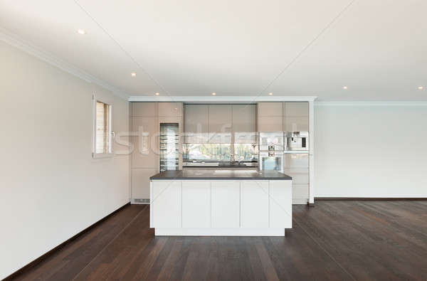 Schönen Haus modernen Küche Dachwohnung Ansicht Stock foto © alexandre_zveiger