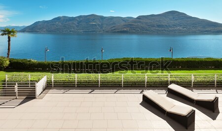 Terraço penthouse belo lago fora céu Foto stock © alexandre_zveiger