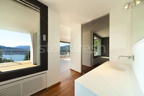 Nuovo interior design appartamento interni bagno sink Foto d'archivio © alexandre_zveiger