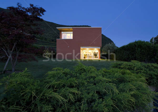 brick house, view from the garden, night Stock photo © alexandre_zveiger