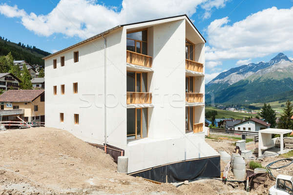 Berg Mehrfamilienhaus Bau Freien Business Gebäude Stock foto © alexandre_zveiger