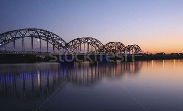 Schönen Brücke Riga architektonisch Meer Stadt Stock foto © alexandre_zveiger