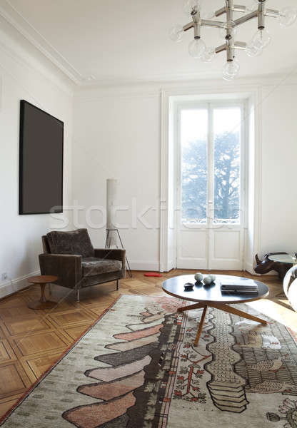 Vintage apartment furnished, living room Stock photo © alexandre_zveiger