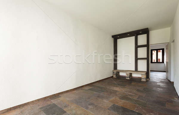 Wnętrza rustykalny domu stary dom pustym pokoju kamień Zdjęcia stock © alexandre_zveiger