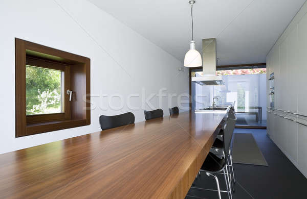 Interior moderno sala de jantar casa cozinha casa Foto stock © alexandre_zveiger