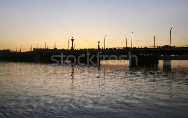 Schönen Brücke Riga architektonisch Meer Stadt Stock foto © alexandre_zveiger