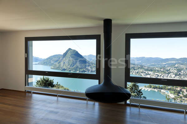 Stockfoto: Nieuwe · interieur · appartement · moderne · groot · woonkamer