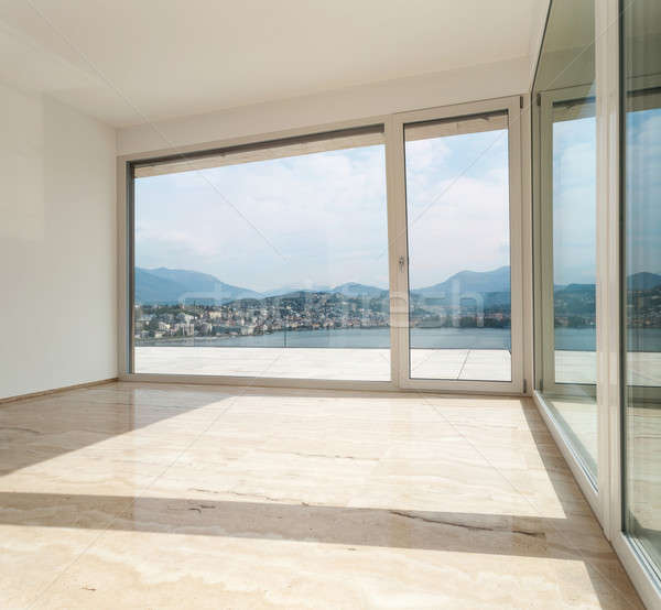 Belo penthouse vazio sala de estar interior moderno Foto stock © alexandre_zveiger