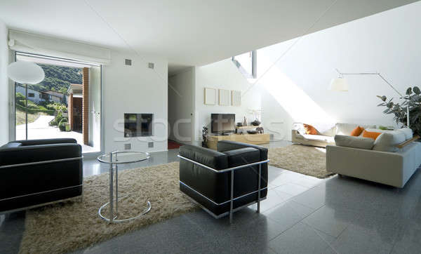 Lusso villa interni soggiorno nuovo interior design Foto d'archivio © alexandre_zveiger