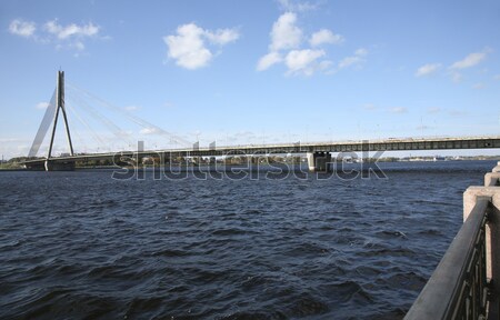 красивой моста Рига архитектурный морем воды Сток-фото © alexandre_zveiger