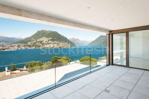 Penthouse terraço belo moderno lago ver Foto stock © alexandre_zveiger