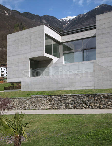 Modern acasă vilă proiect beton casă Imagine de stoc © alexandre_zveiger