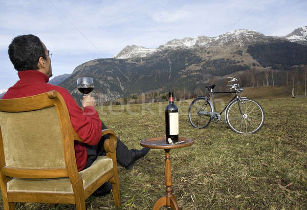 Furcsa elegáns szakértő vad férfi italok Stock fotó © alexandre_zveiger