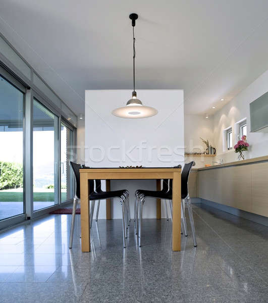 [[stock_photo]]: Luxueux · villa · intérieur · cuisine · nouvelle · design · d'intérieur