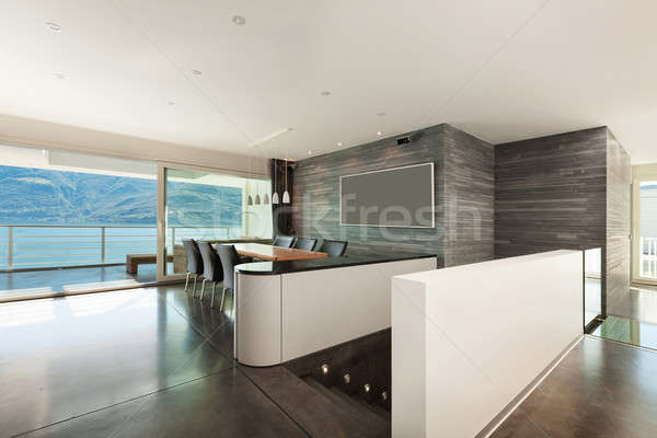 Innenraum schönen modernen Wohnung breite Wohnzimmer Stock foto © alexandre_zveiger