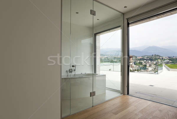 Banheiro moderno casa projeto janela banho Foto stock © alexandre_zveiger