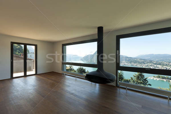 Stock foto: Neue · Innenarchitektur · Wohnung · modernen · groß · Wohnzimmer