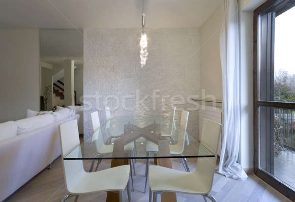 Arhitectura moderna nou apartament design interior camera de zi casă Imagine de stoc © alexandre_zveiger