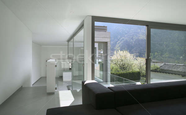 Moderno casa sala de estar garfo projeto concreto Foto stock © alexandre_zveiger