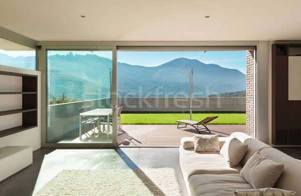 Interior moderno casa sala de estar arquitetura projeto Foto stock © alexandre_zveiger
