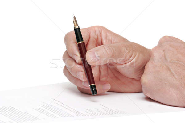 signing a document Stock photo © alexandrenunes
