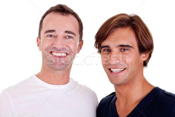 two casual men, smiling Stock photo © alexandrenunes