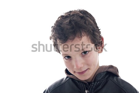 Cute Junge lächelnd Augen Porträt jungen Stock foto © alexandrenunes