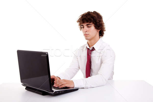 young businessman on the computer  Stock photo © alexandrenunes