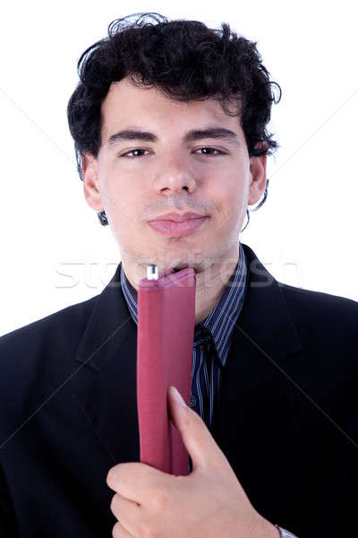 Porträt jungen Business Geschäftsmann isoliert weiß Stock foto © alexandrenunes