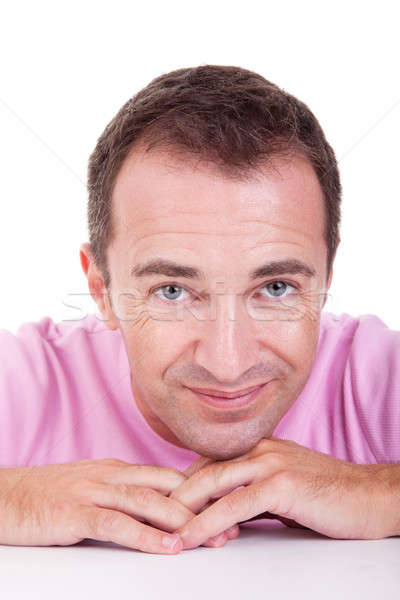 Portrait of a handsome middle-age man smiling Stock photo © alexandrenunes