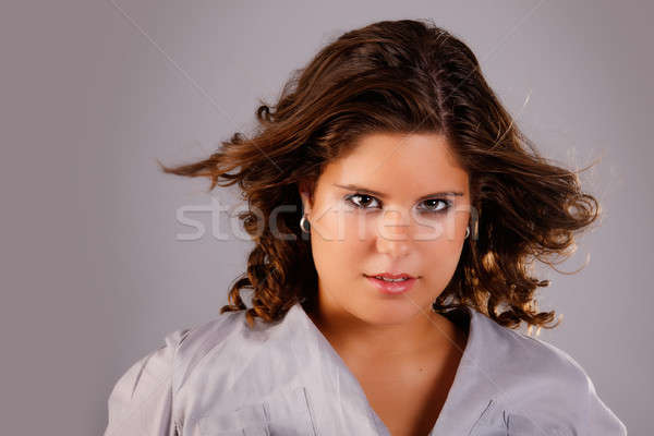 beautiful woman with hair on wind Stock photo © alexandrenunes