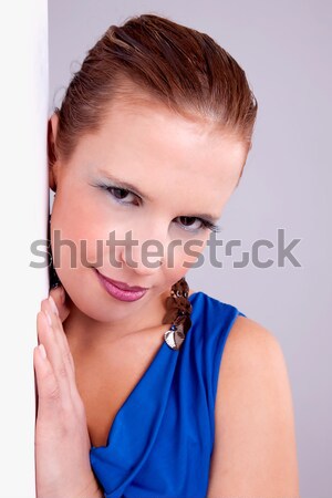 beautiful and happy middle-aged woman, looking to camera, studio shot Stock photo © alexandrenunes