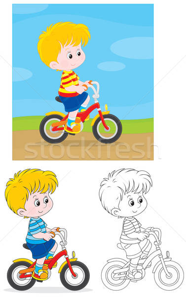 Boy bicyclist Stock photo © AlexBannykh