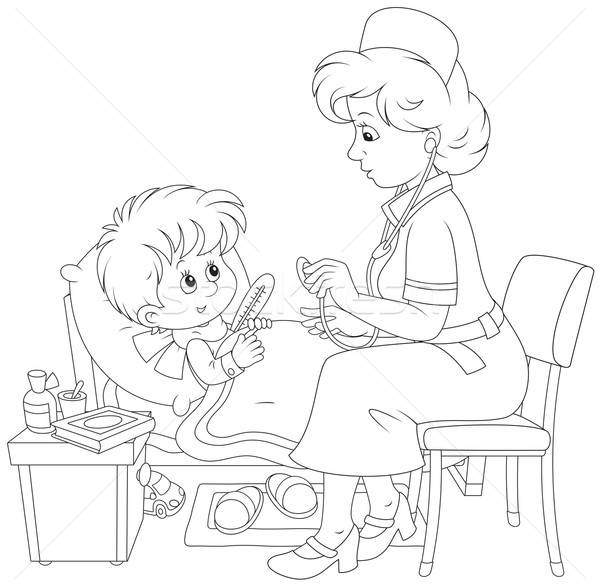 Doctor and little patient Stock photo © AlexBannykh