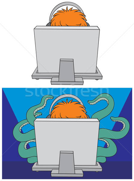 Computer gamer Stock photo © AlexBannykh