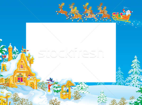 Christmas border Stock photo © AlexBannykh