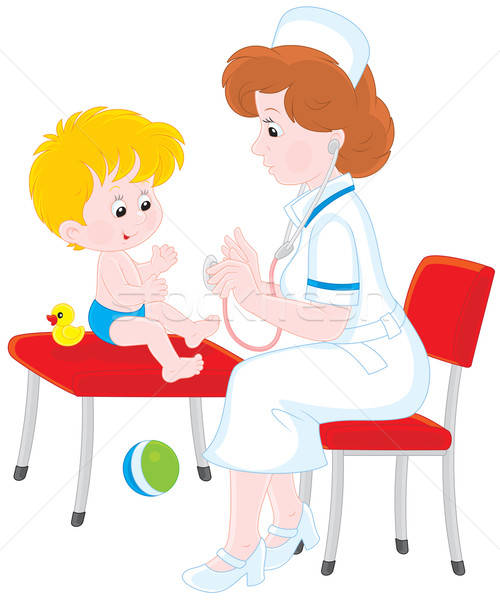 Medizinischen Prüfung Kinderarzt wenig Kind Mädchen Stock foto © AlexBannykh