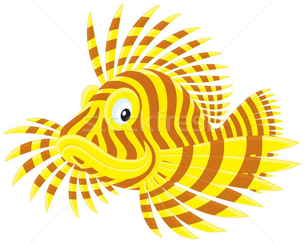 скорпион рыбы вектора clipart иллюстрация желтый Сток-фото © AlexBannykh