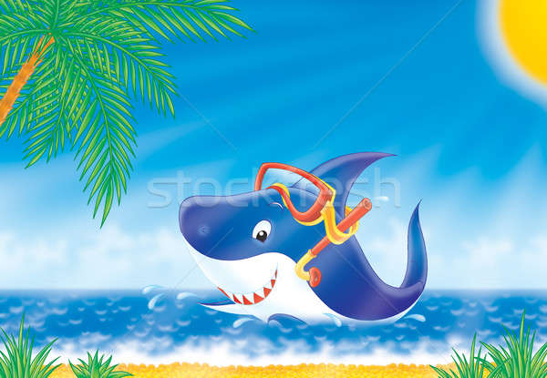Great white shark Stock photo © AlexBannykh